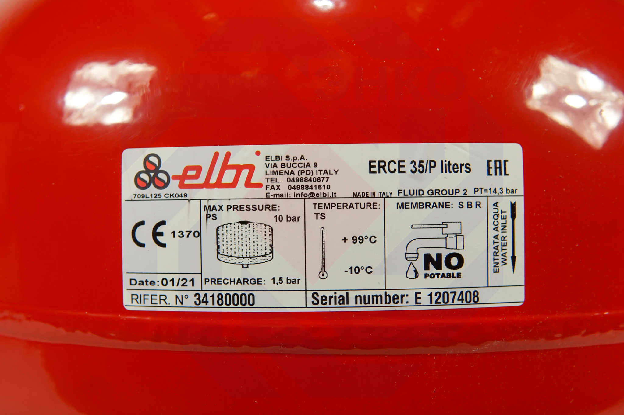 Бак расширительный ELBI ER 35 CE/p