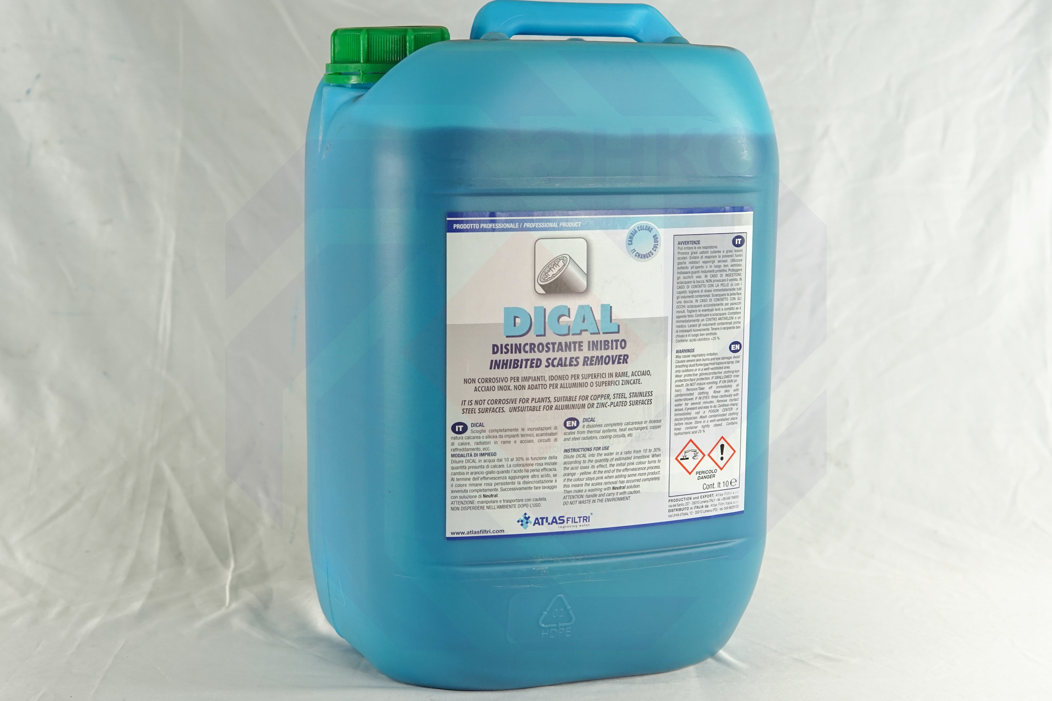 Реагент для очистки от накипи и ржавчины ATLAS DICAL pH 1 10 литров
