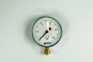 Манометр радиальный WATTS MDR 100/10 (F+R250) 0-10 бар 100 мм ½