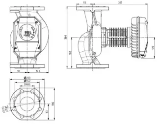 Насос циркуляционный IMP NMT MAX II 80/180 F360 PN10