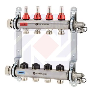 Комплект коллекторов с расходомерами IMI Dynalux 4 контура