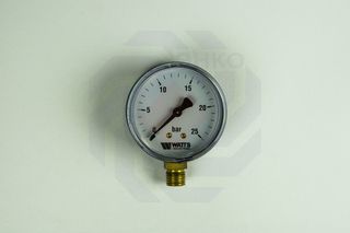 Манометр радиальный WATTS MDR 63/25 (F+R200) 0-25 бар 63 мм ¼