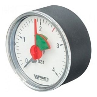 Манометр аксиальный WATTS MHA 63/4 (F+R101) 0-4 бар 63 мм ⅜