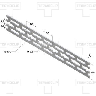 Шина сантехническая TERMOCLIP 3F 2 м (цена за метр)