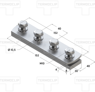 Соединитель продольный TERMOCLIP 38-40 8F4 M10