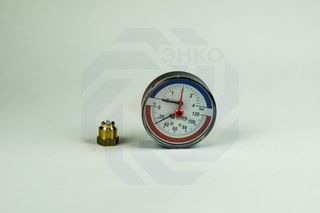 Термоманометр аксиальный WATTS TMAX (F+R818) 0-120 °С 0-4 бар 80 мм ½